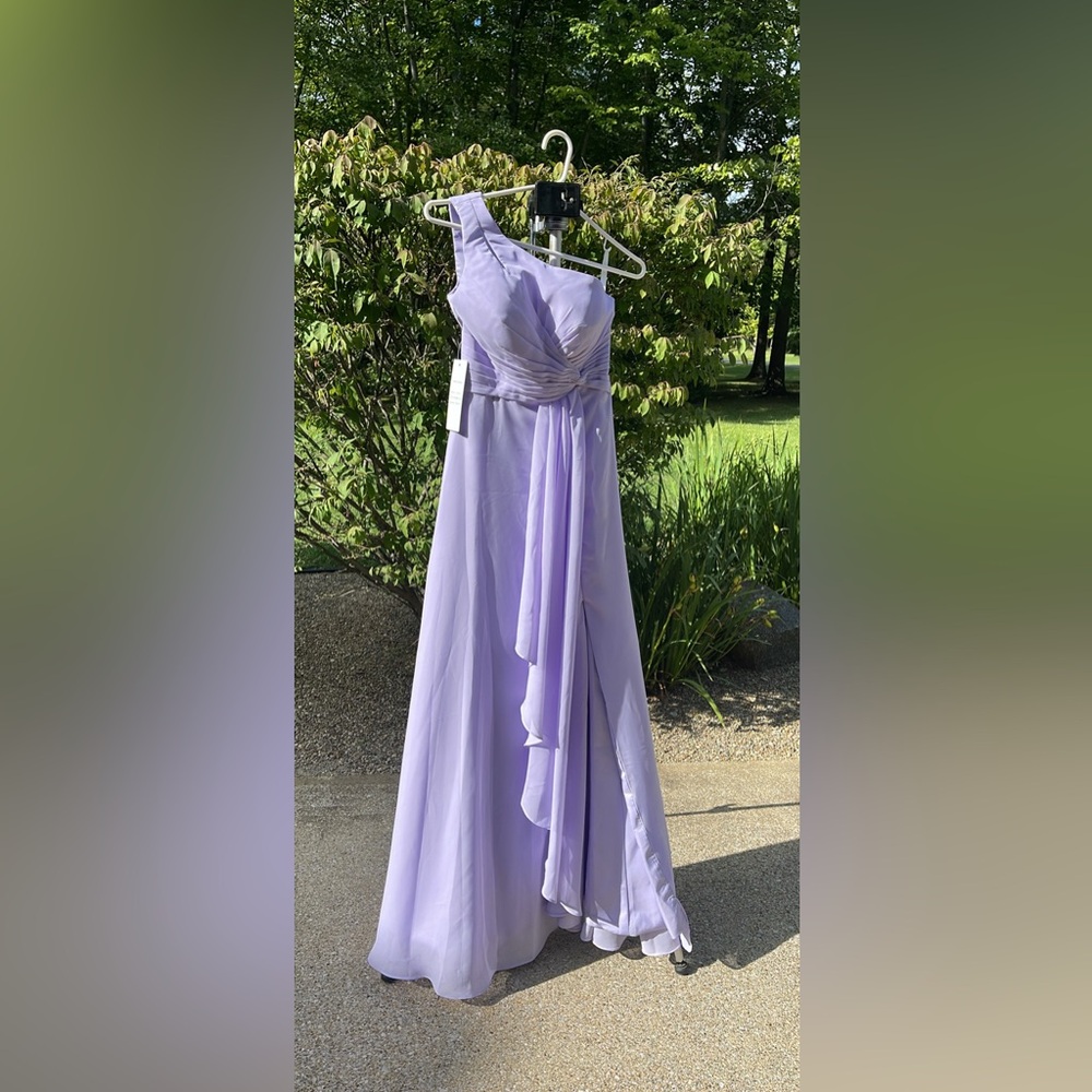 Elegant Lilian Chiffon One-Shoulder Dress